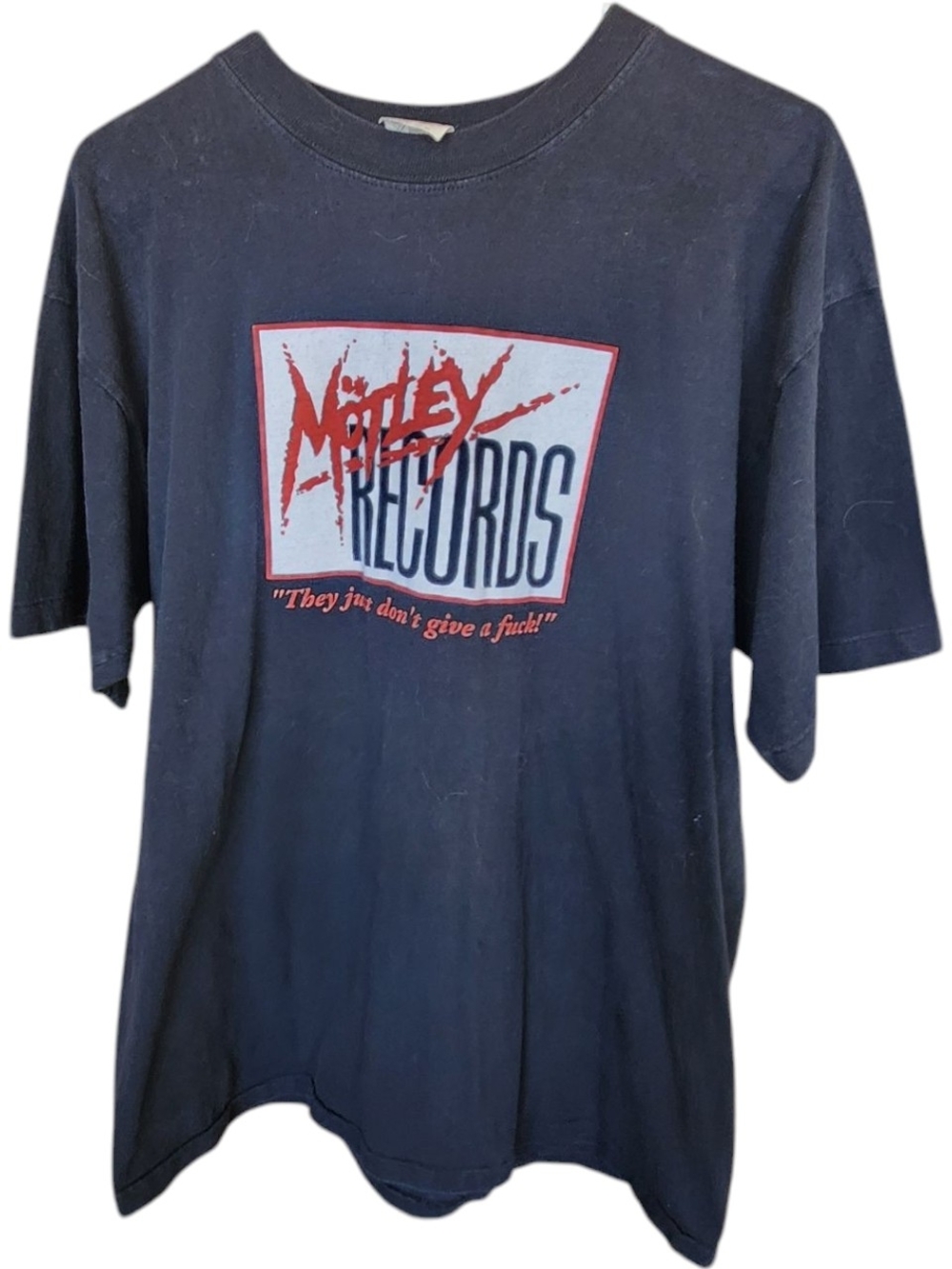 Mötley Crew Records Rare Vintage Black, White & Red Graphic T-shirt Size XL